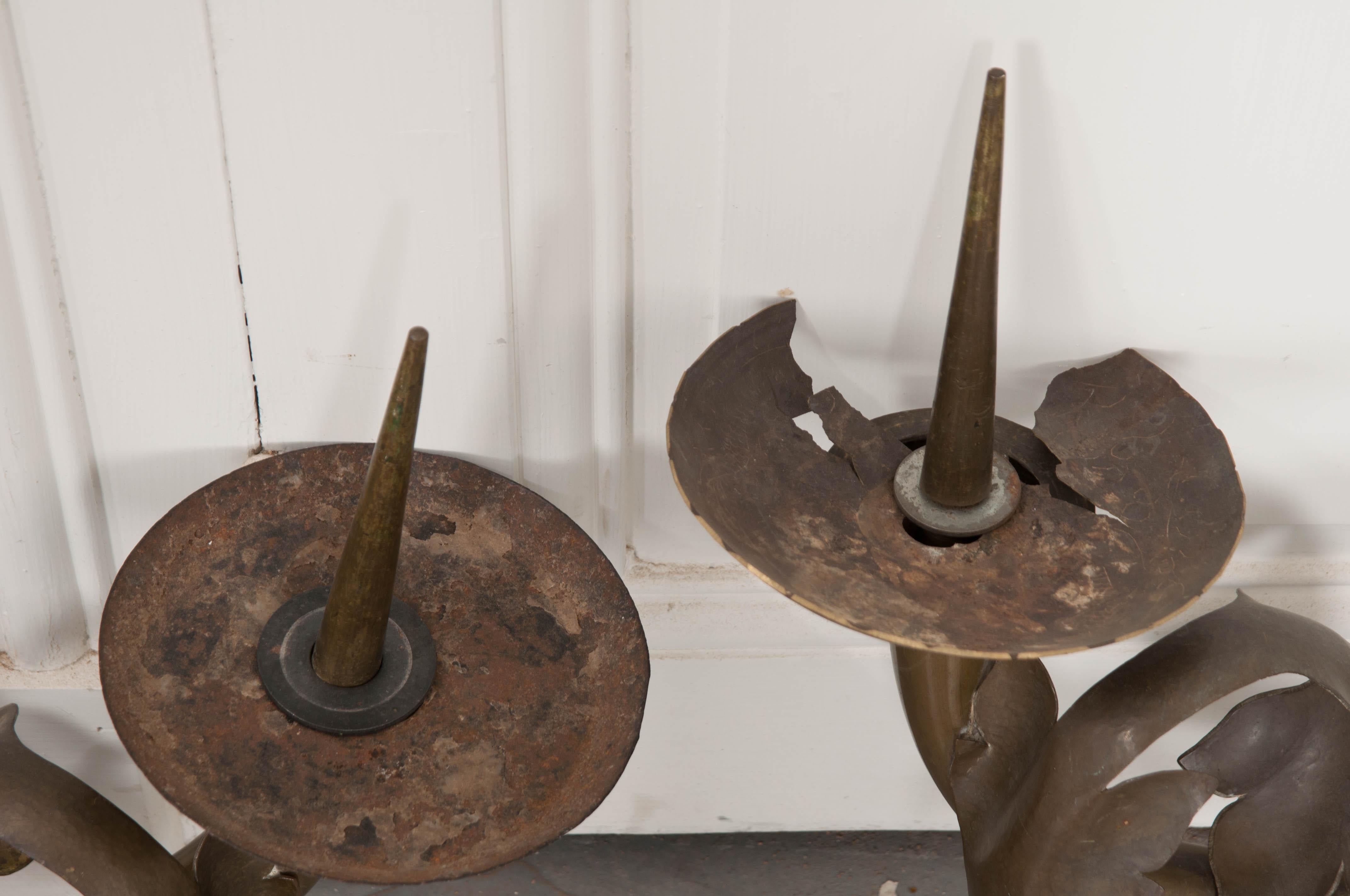 Pair of Early 19th Century Dutch Brass Wall Sconces For Sale 9