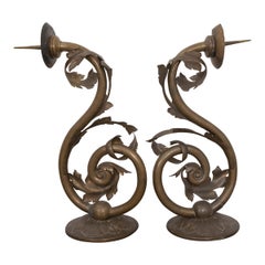 Pair of Early 19th Century Dutch Brass Wall Sconces