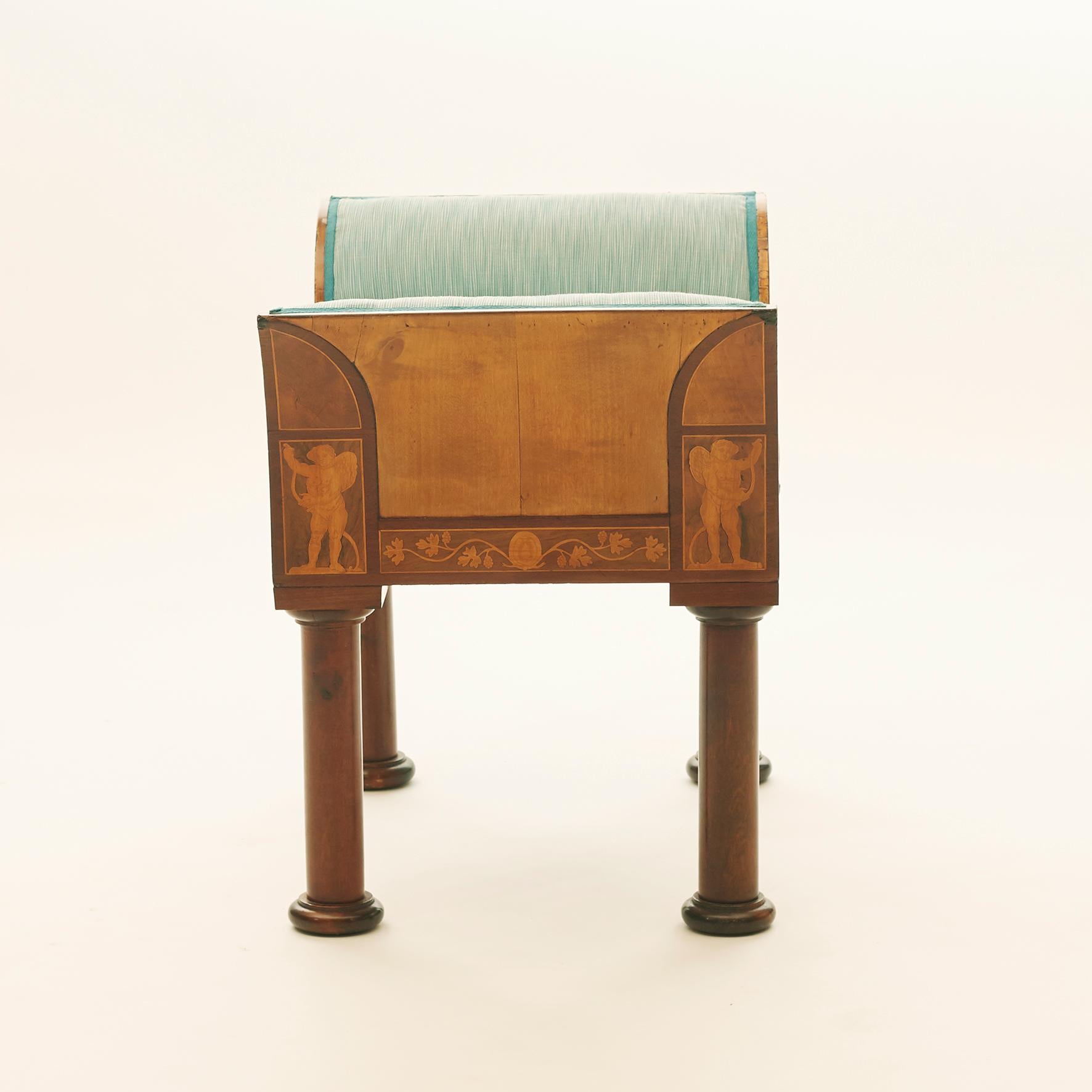 Danish Pair of Early 19th Century Empire Mahogany Stools, Copenhagen, circa 1810