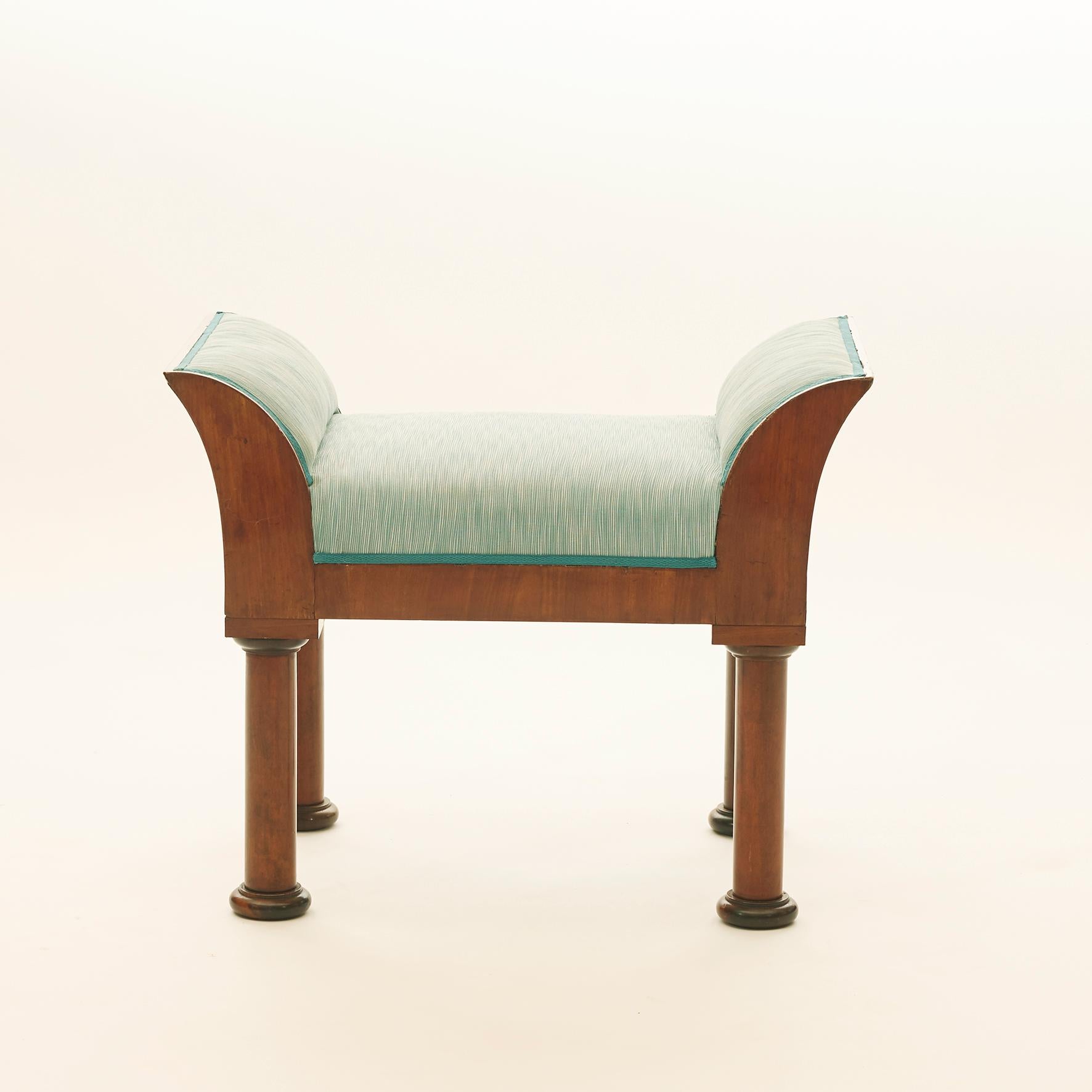Pair of Early 19th Century Empire Mahogany Stools, Copenhagen, circa 1810 2