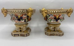 Pair of Early 19th Century English Bloor Derby Porcelain Pastille Burners