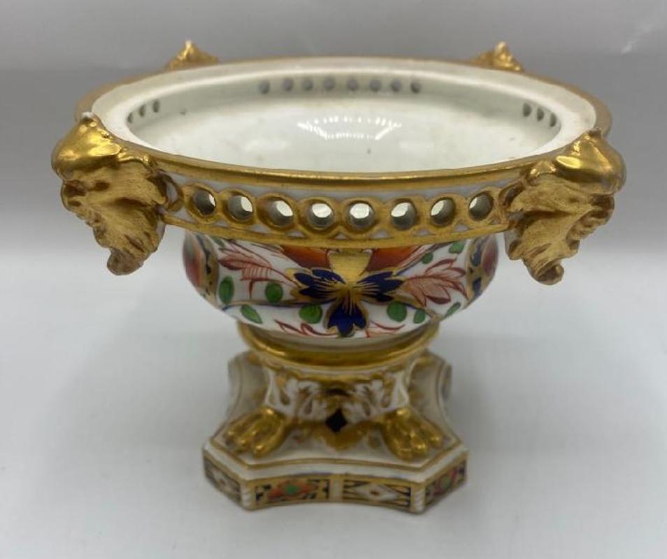 Regency Pair of Early 19th Century English Bloor Derby Porcelain Pastille Burners