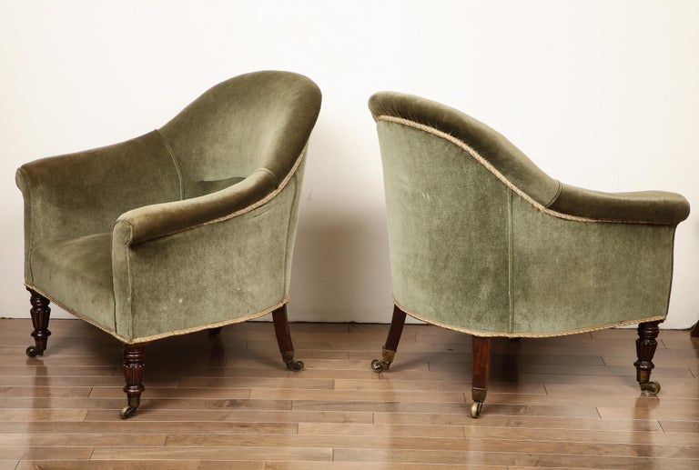 Pair of Early 19th Century English Club Chairs For Sale at 1stDibs