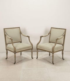 Pair of Early 19th Century English Fauteuils