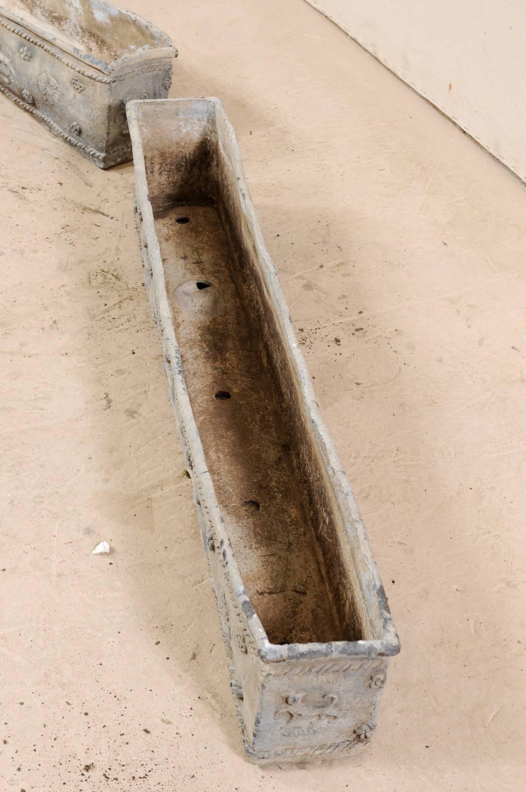 Pair of Early 19th Century English Floral Motif Planter Window Boxes 3