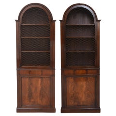 Pair of Early 19th Century English Georgian Mahogany Glazed Cabinets