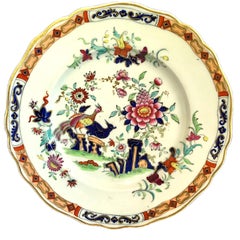 Pair of Early 19th-century English Ironstone Plates in the Chinese Export Style