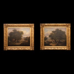 Pair Of Early 19th Century English Oil Paintings In The Manner Of Sawrey Gilpin