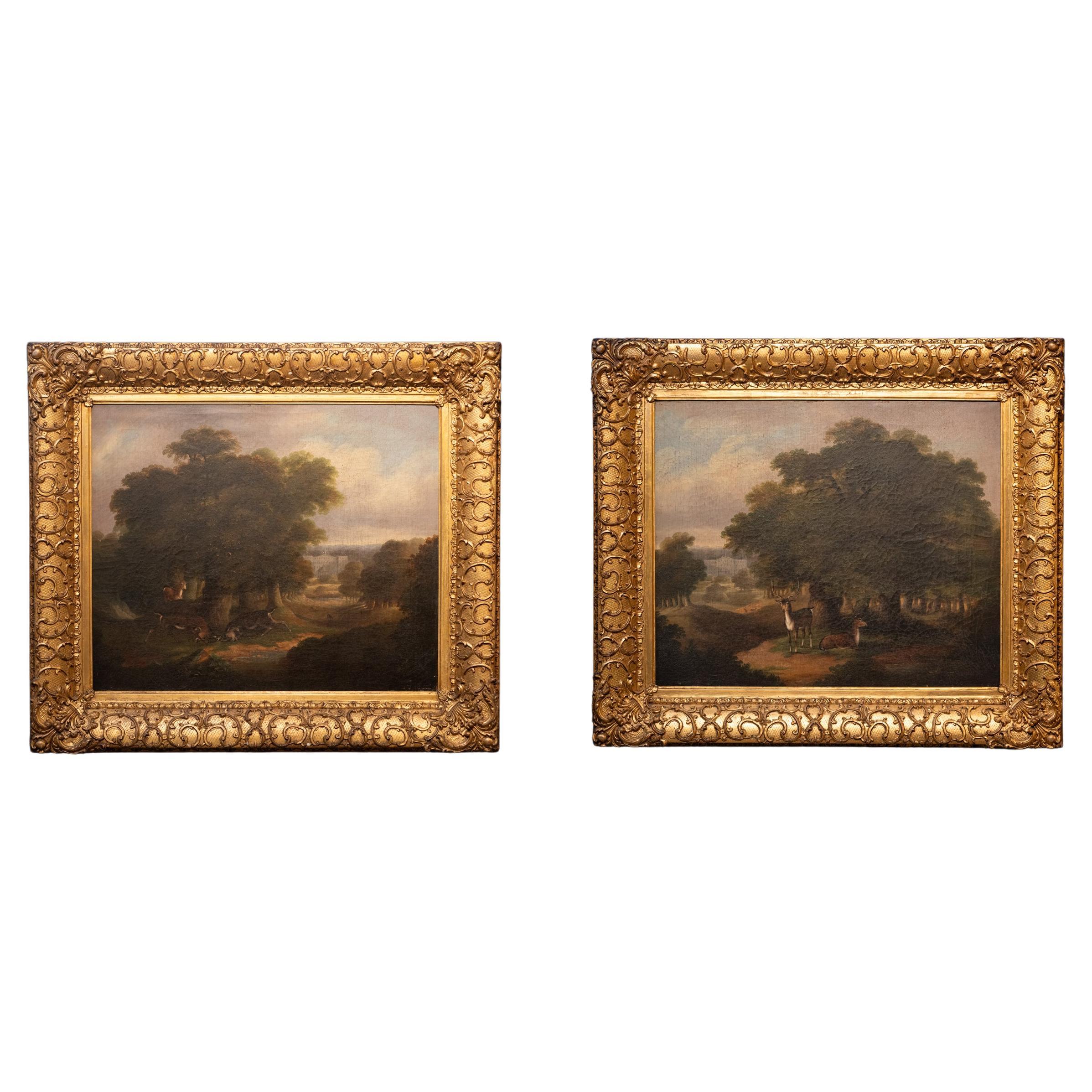Pair Of Early 19th Century English Oil Paintings In The Manner Of Sawrey Gilpin