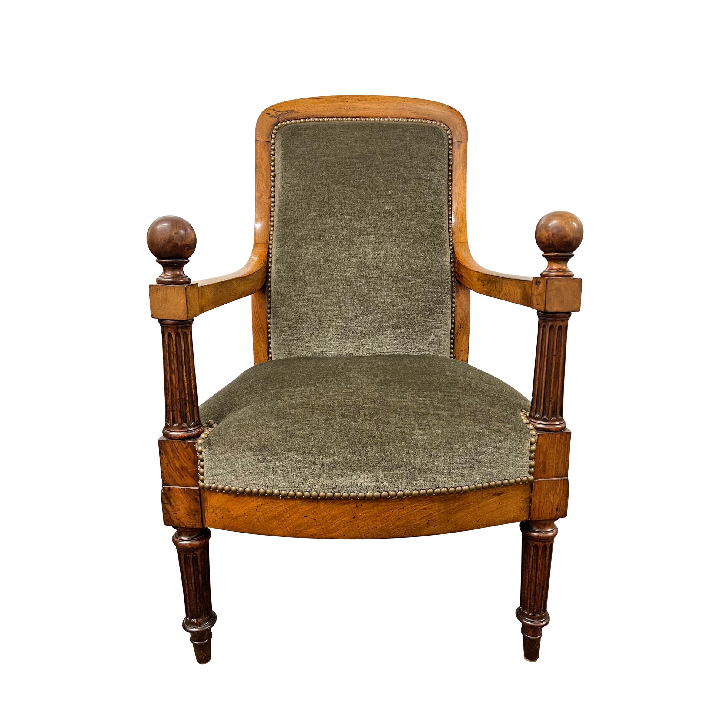 Mahogany Pair of Early 19th Century English Regency Armchairs For Sale