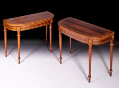 Pair Of Early 19th Century English Regency Period  Games/Card Tables