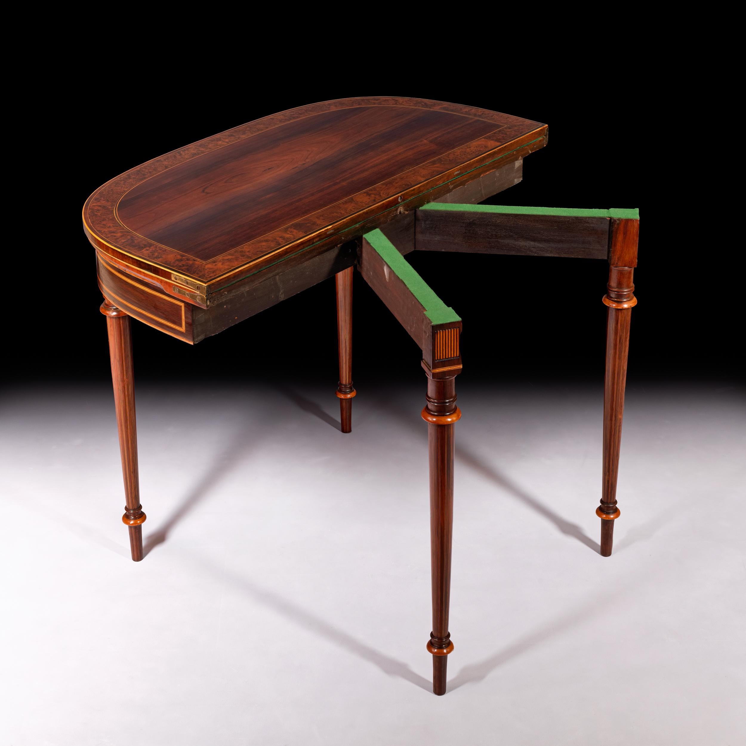 Pair Of Early 19th Century English Regency Period  Games/Card Tables For Sale 3