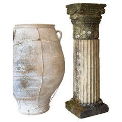 Pair of Early 19th Century English Regency Period Limestone Columns