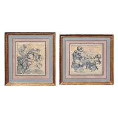 Pair of Early 19th Century Engravings of Cherubs