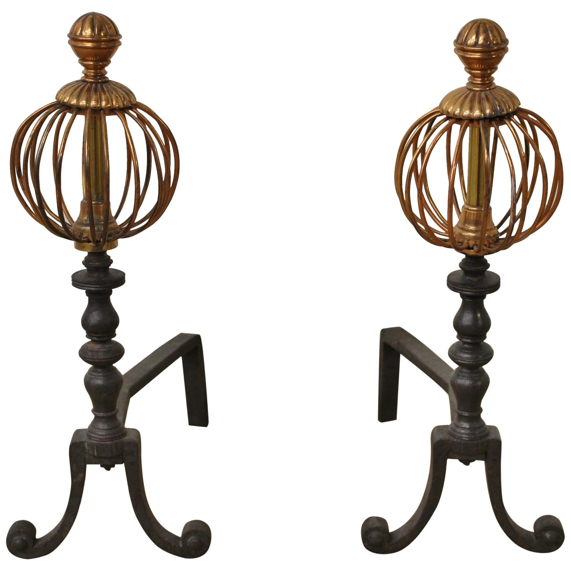 Pair of Early 19th Century Fire Dogs For Sale