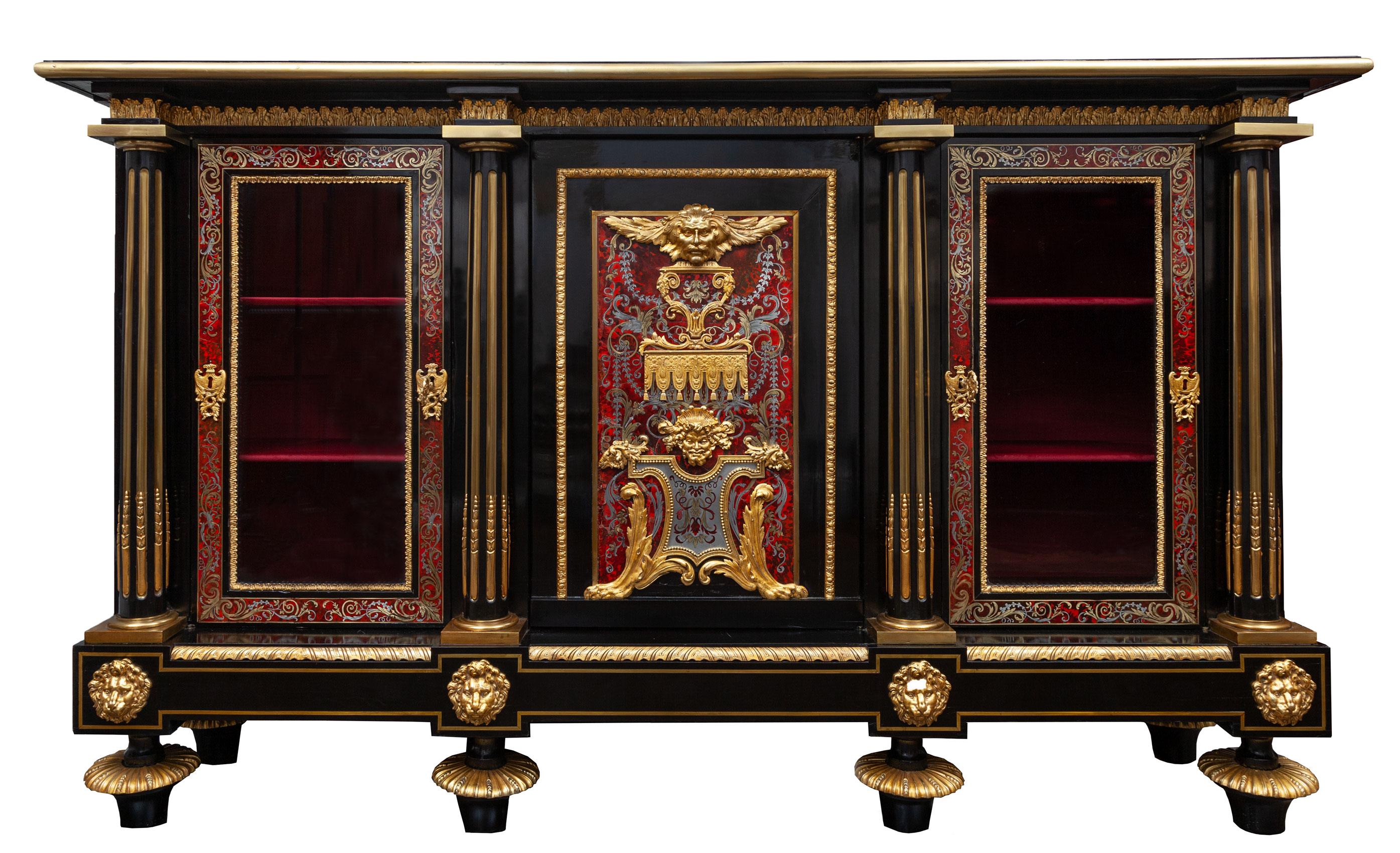 Pair of Early 19th Century French Boulle Cabinets For Sale