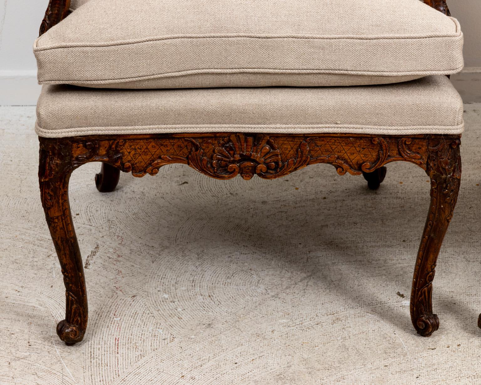 Louis XV Pair of Early 19th Century French Chairs For Sale