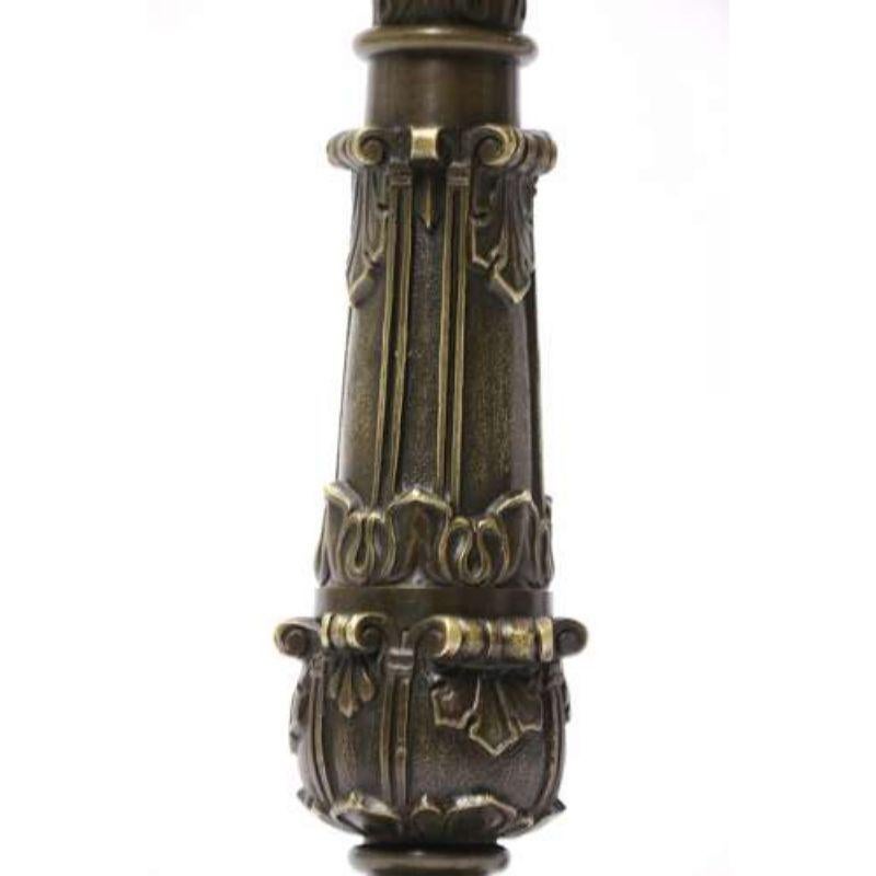 Pair of Early 19th Century French Empire Bronze Candlesticks, circa 1830 For Sale 5