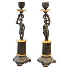 Pair of Early 19th Century French Empire Candlesticks