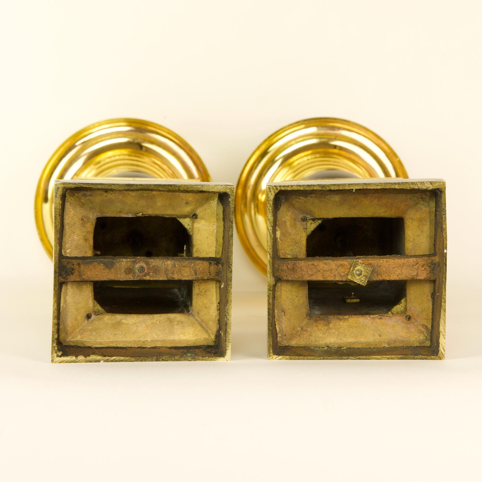 Pair of Early 19th Century French Empire Gilt and Patinated Bronze Cassolettes 13