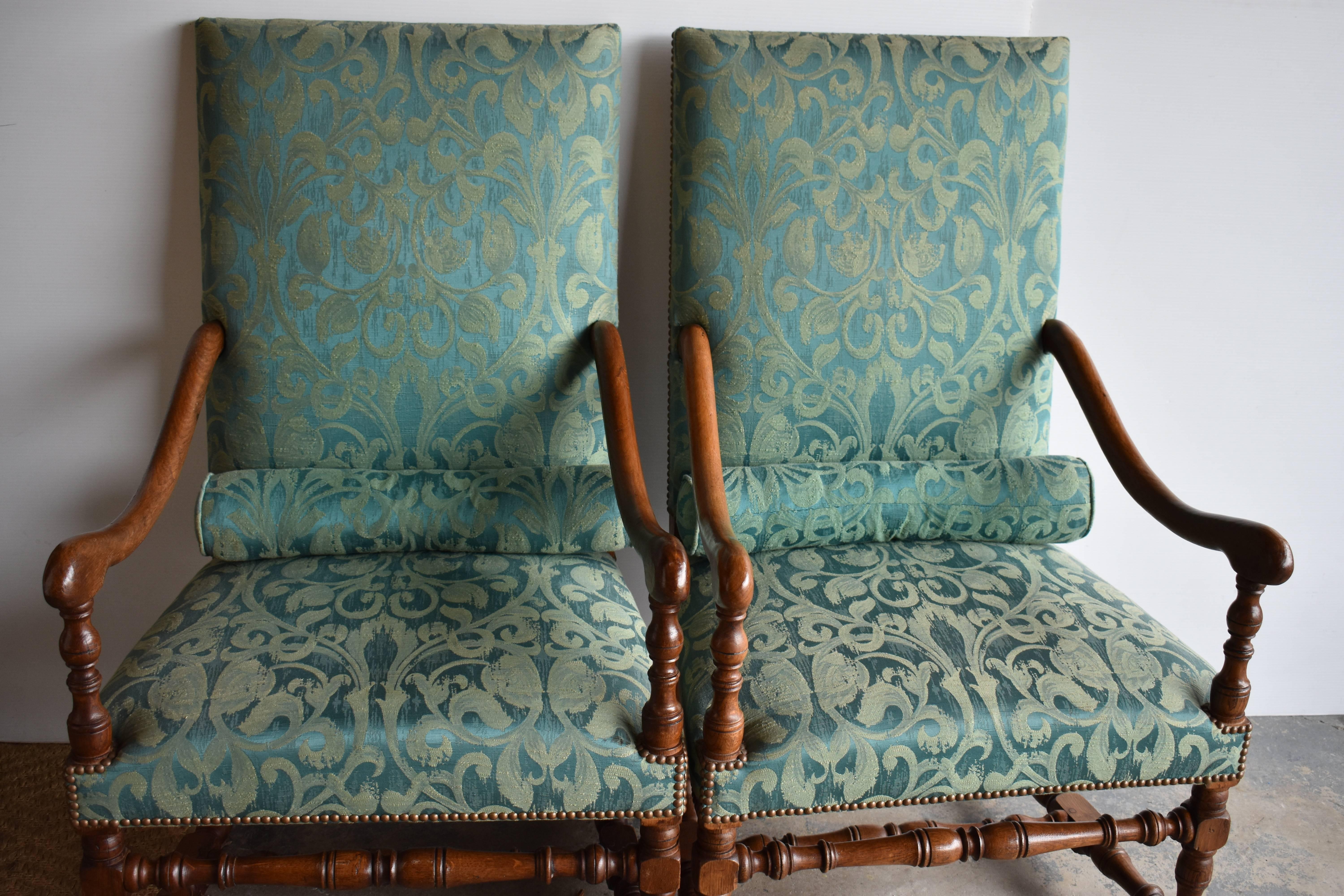 Louis XVI Pair of Early 19th Century French Fauteuil For Sale
