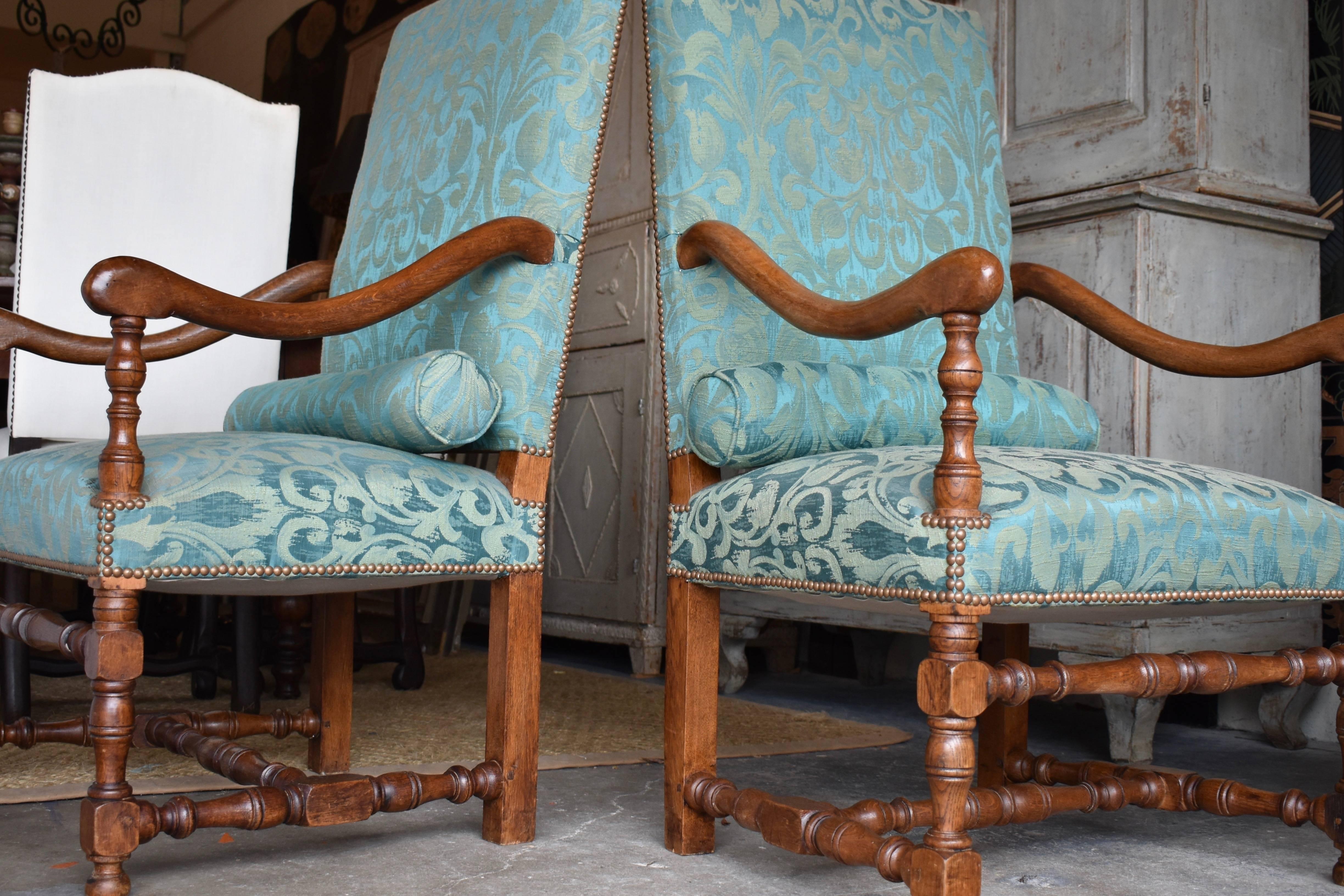 Pair of Early 19th Century French Fauteuil For Sale 4