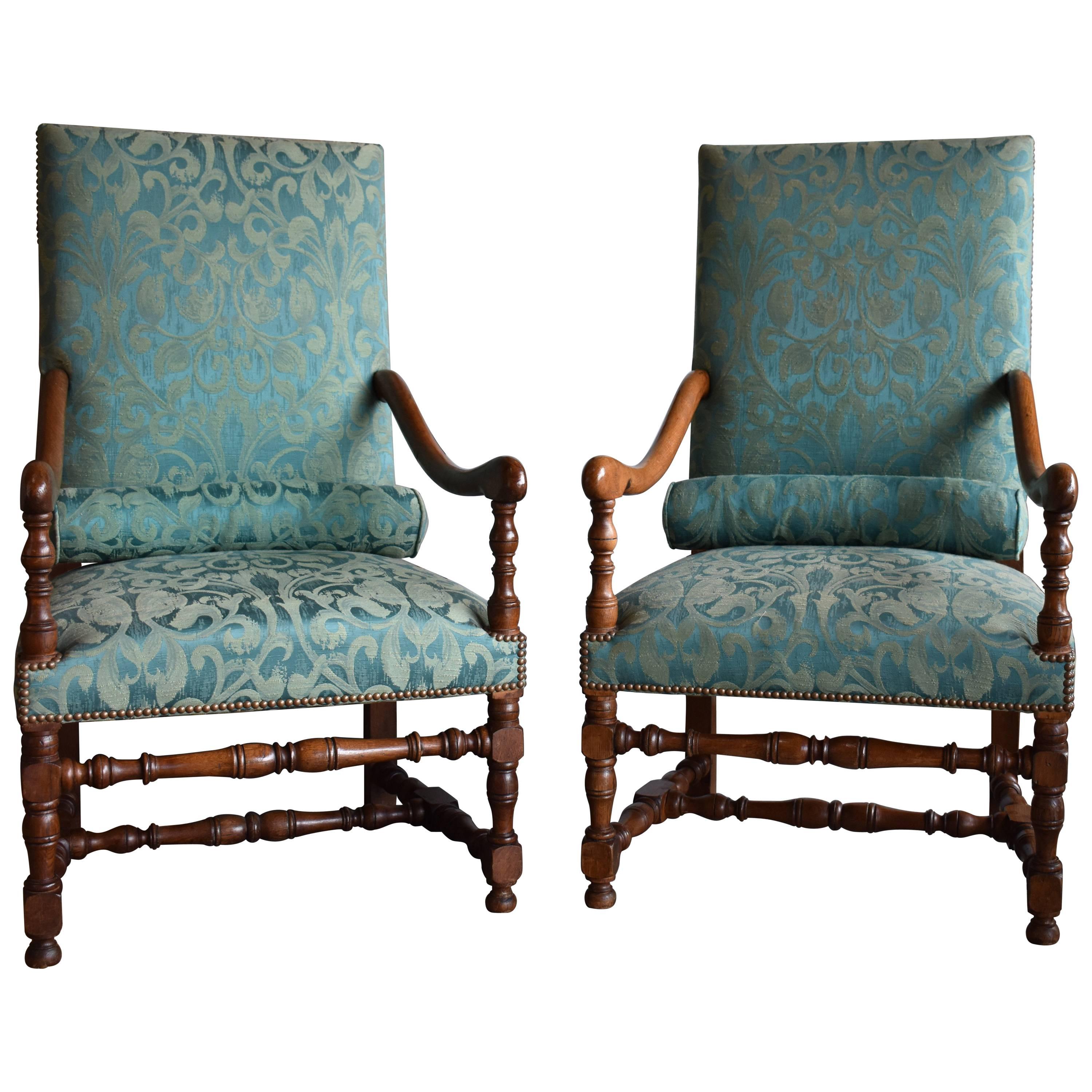 Pair of Early 19th Century French Fauteuil For Sale