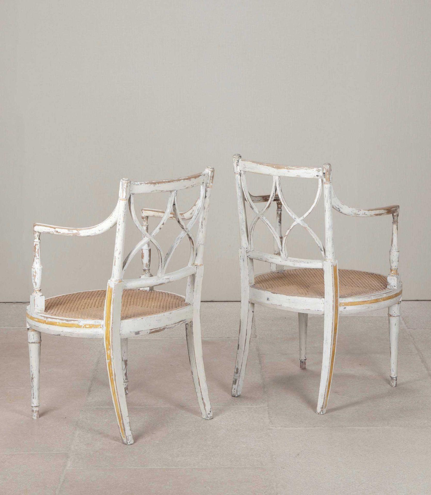 English Pair of Early 19th Century George III Original Painted Armchairs For Sale