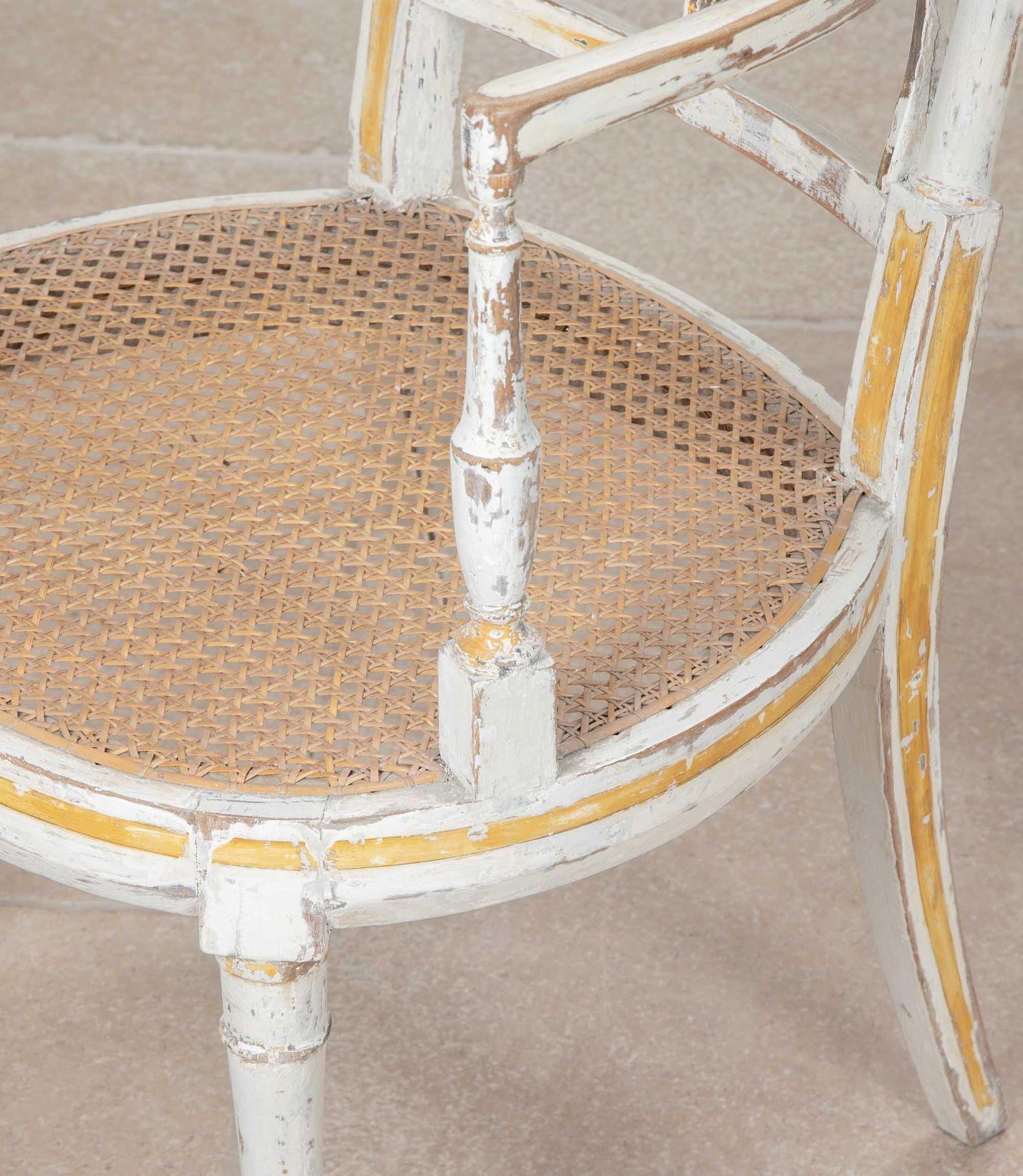 Pair of Early 19th Century George III Original Painted Armchairs In Good Condition For Sale In Gloucestershire, GB