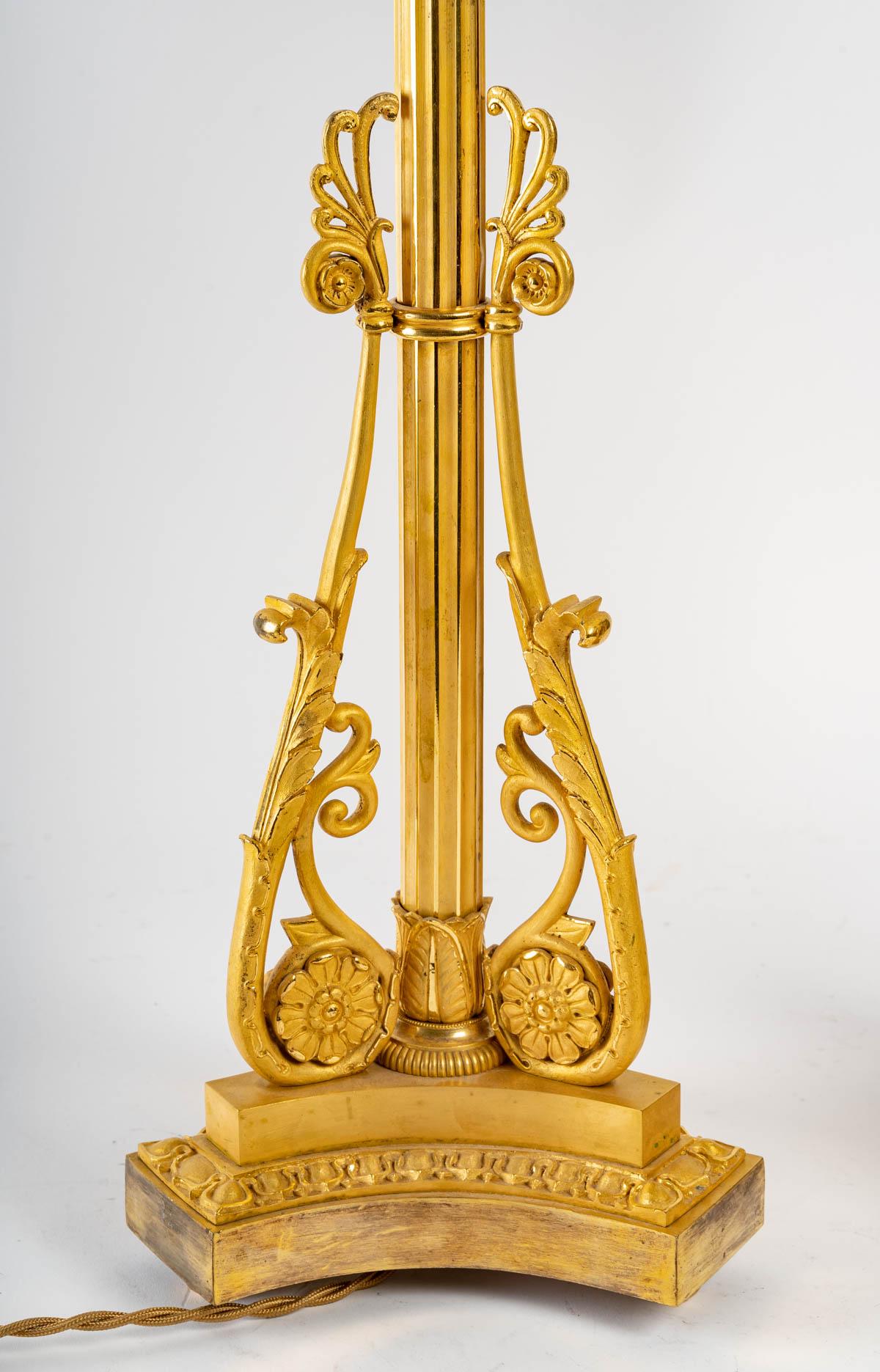 Pair of Early 19th Century Gilt Bronze Candlesticks 2