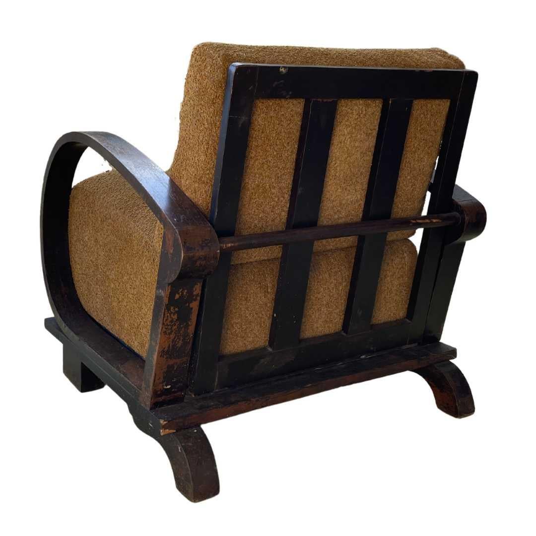 Wood Pair Halabala Chairs New Upholstery 27