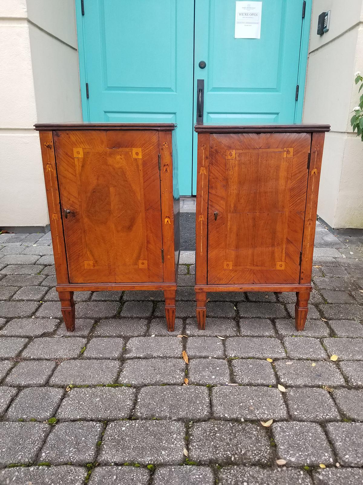 Pair of Early 19th Century Inlaid Italian Cabinets, c.1810 15