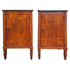 Pair of Early 19th Century Inlaid Italian Cabinets, c.1810