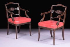 Pair of Early 19th Century Irish Regency Armchairs by Mack Williams & Gibton