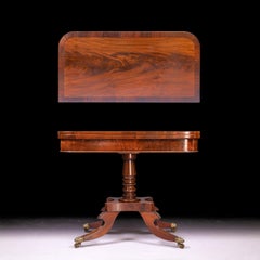 Pair Of Early 19th Century Irish Regency Turnover Card/Games Tables