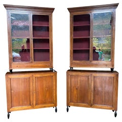 Antique Pair of Early 19th Century Italian Bookcase