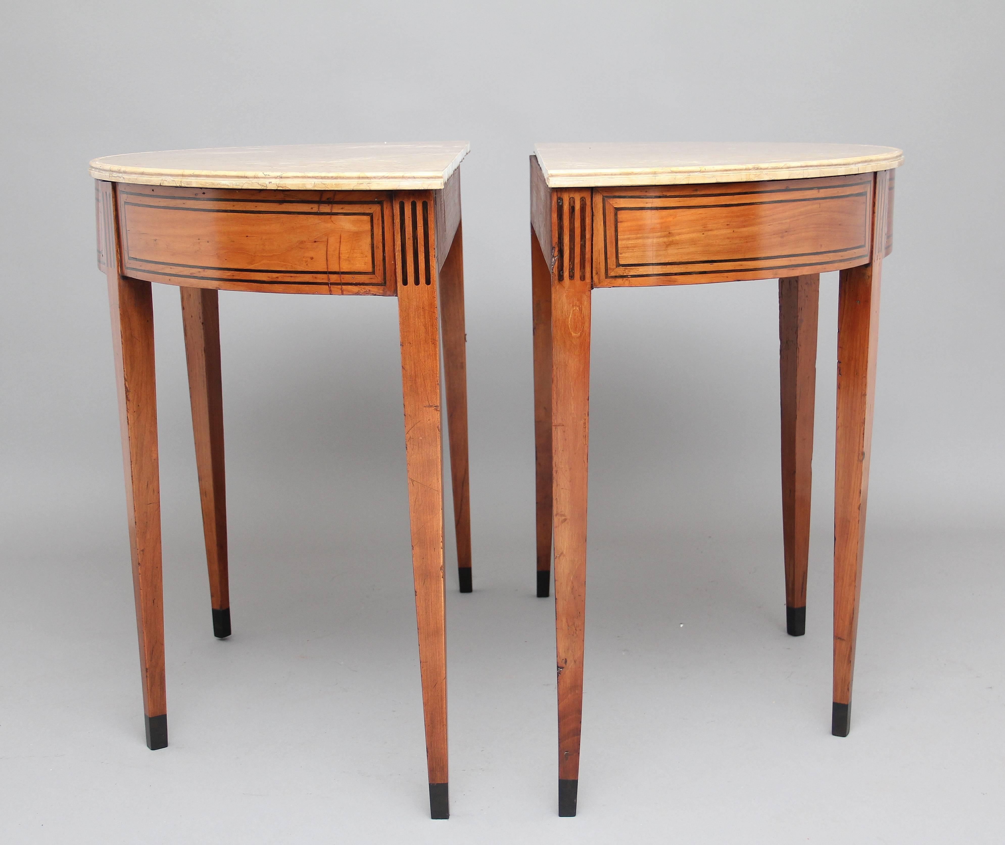 Pair of Early 19th Century Italian Console Tables 1