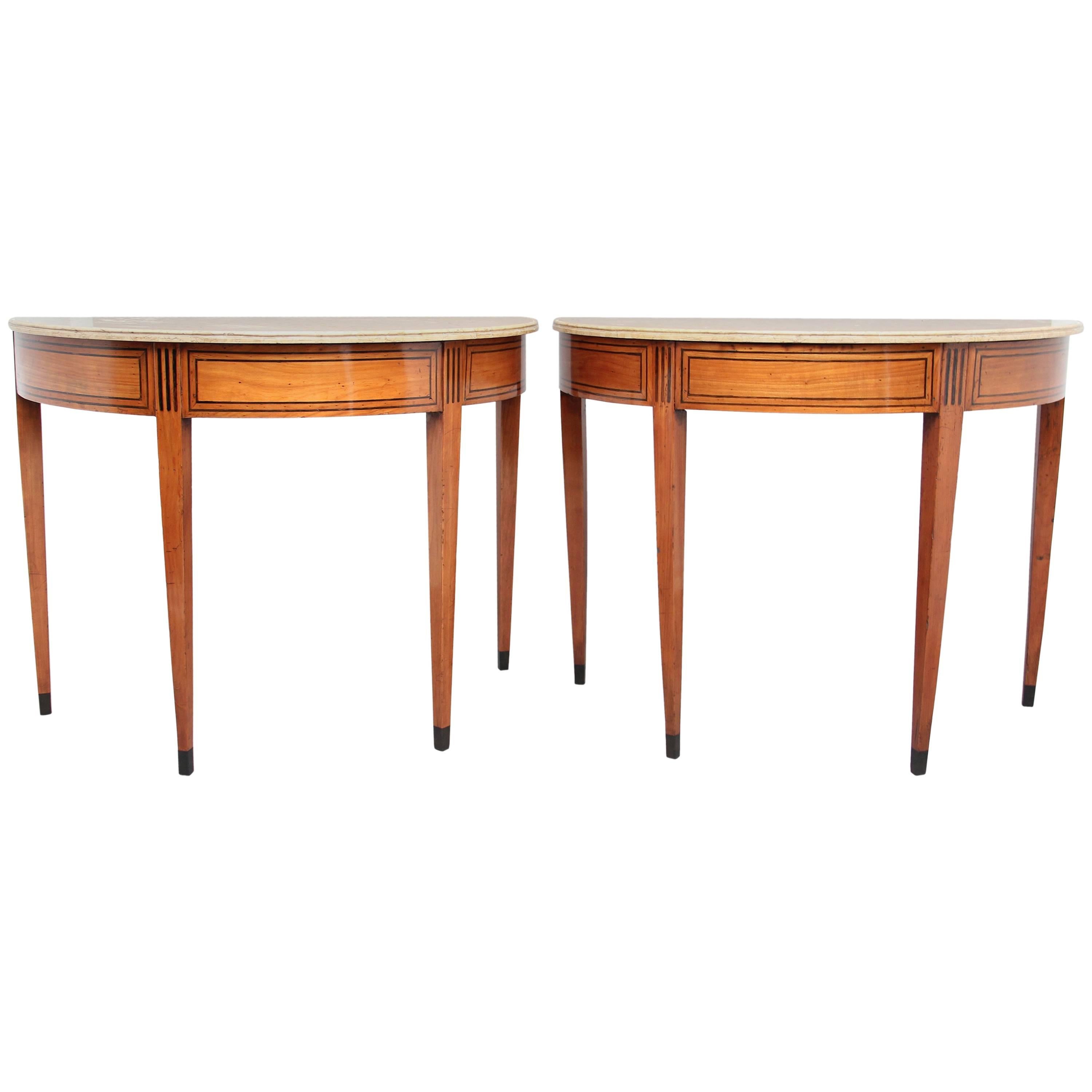 Pair of Early 19th Century Italian Console Tables