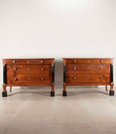 Pair of Early 19th Century Italian Empire Commodes