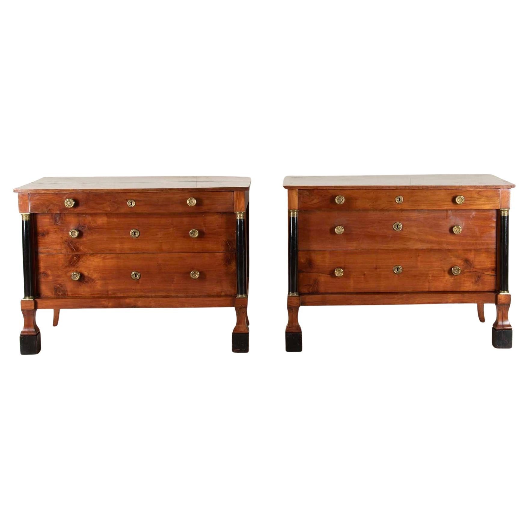 Pair of Early 19th Century Italian Empire Commodes