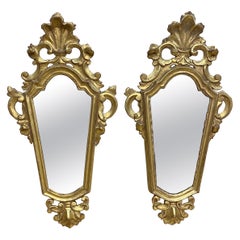 Pair of Early 19th Century Italian Giltwood Mirrors
