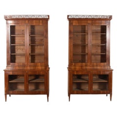 Pair of Early 19th Century Italian Olive Wood Bookcases