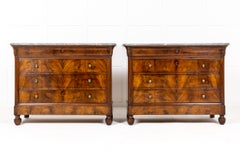 Pair of Early 19th Century Italian Walnut Commodes