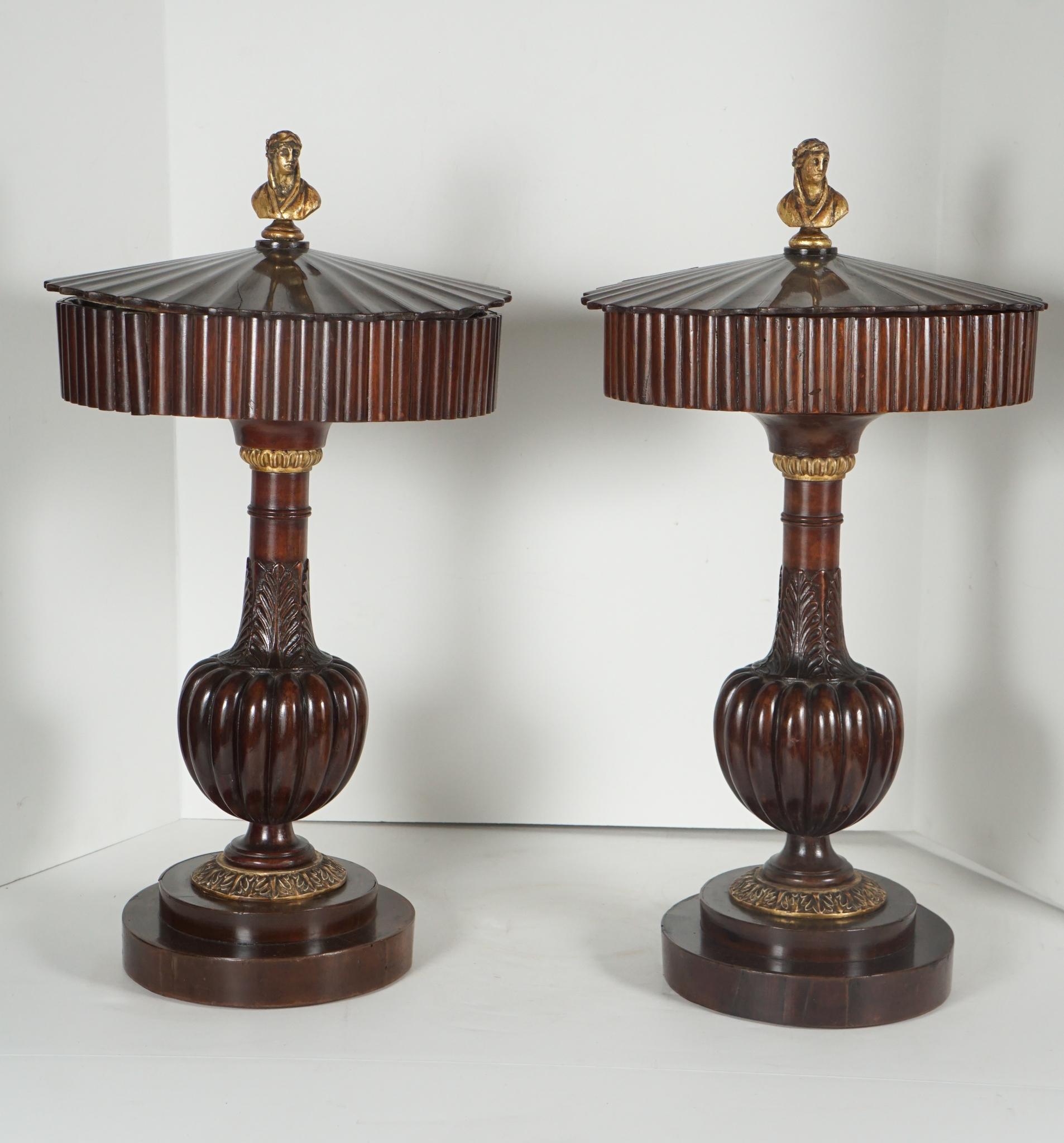 Neoclassical Pair of Early 19th Century Italian Wedding Boxes For Sale