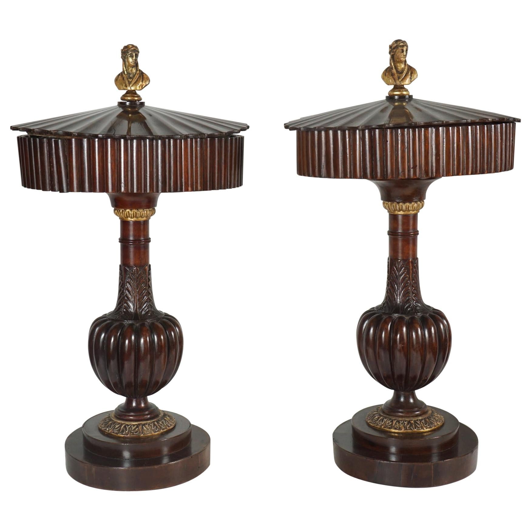 Pair of Early 19th Century Italian Wedding Boxes For Sale