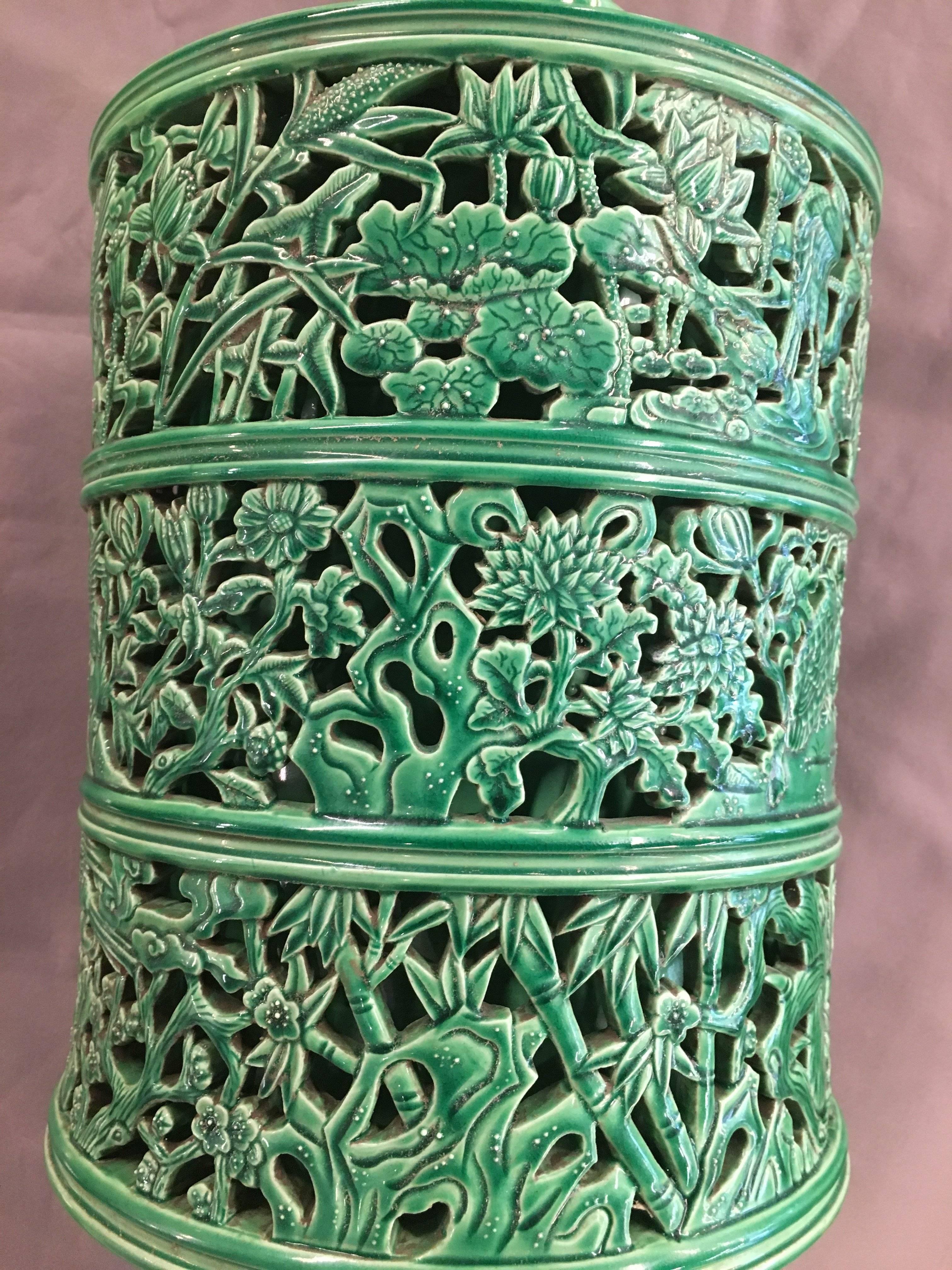 A handcrafted artisanal accent is the jewelry that completes a well-dressed room -- and this 18th century pair of traditionally styled Chinese temple jars is an occidental gem. Made of dolomite, an ornamental limestone known for producing hard,