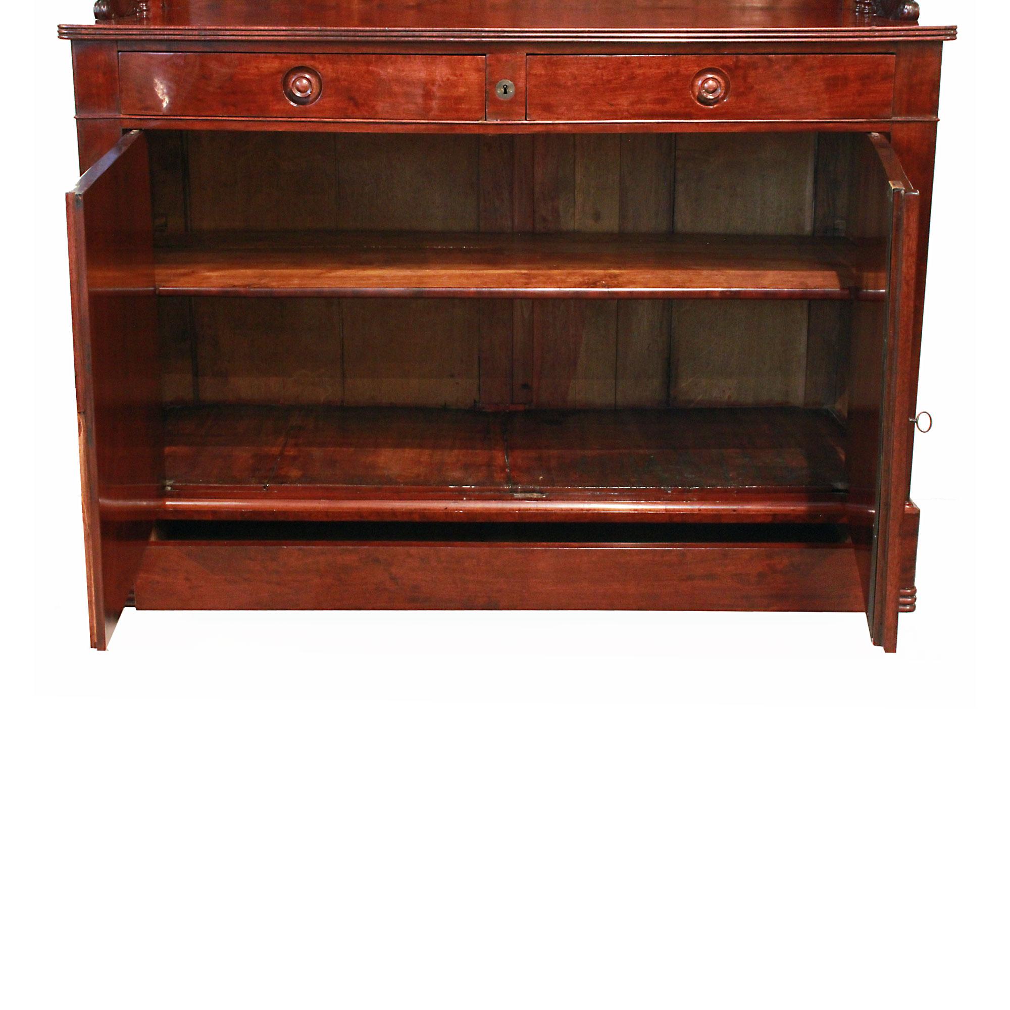 French Pair of Early 19th Century Louis Philippe Period Mahogany Buffets, circa 1830 For Sale