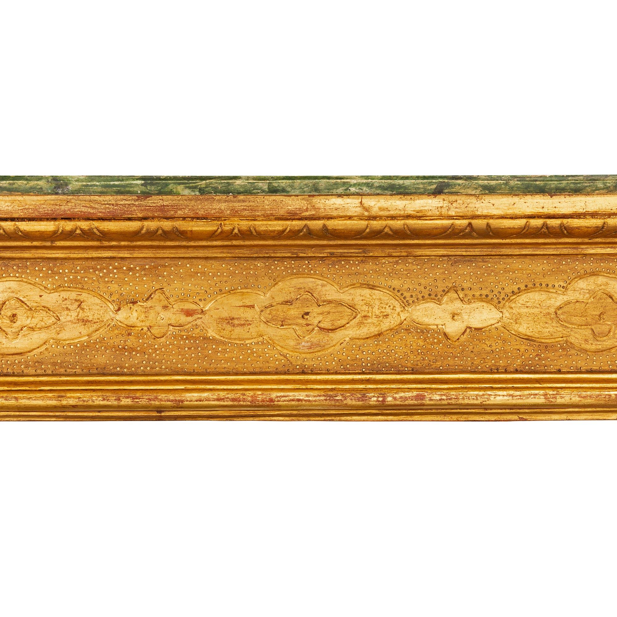 Paire de consoles en bois doré de style Louis XIII du début du XIXe siècle en vente 1