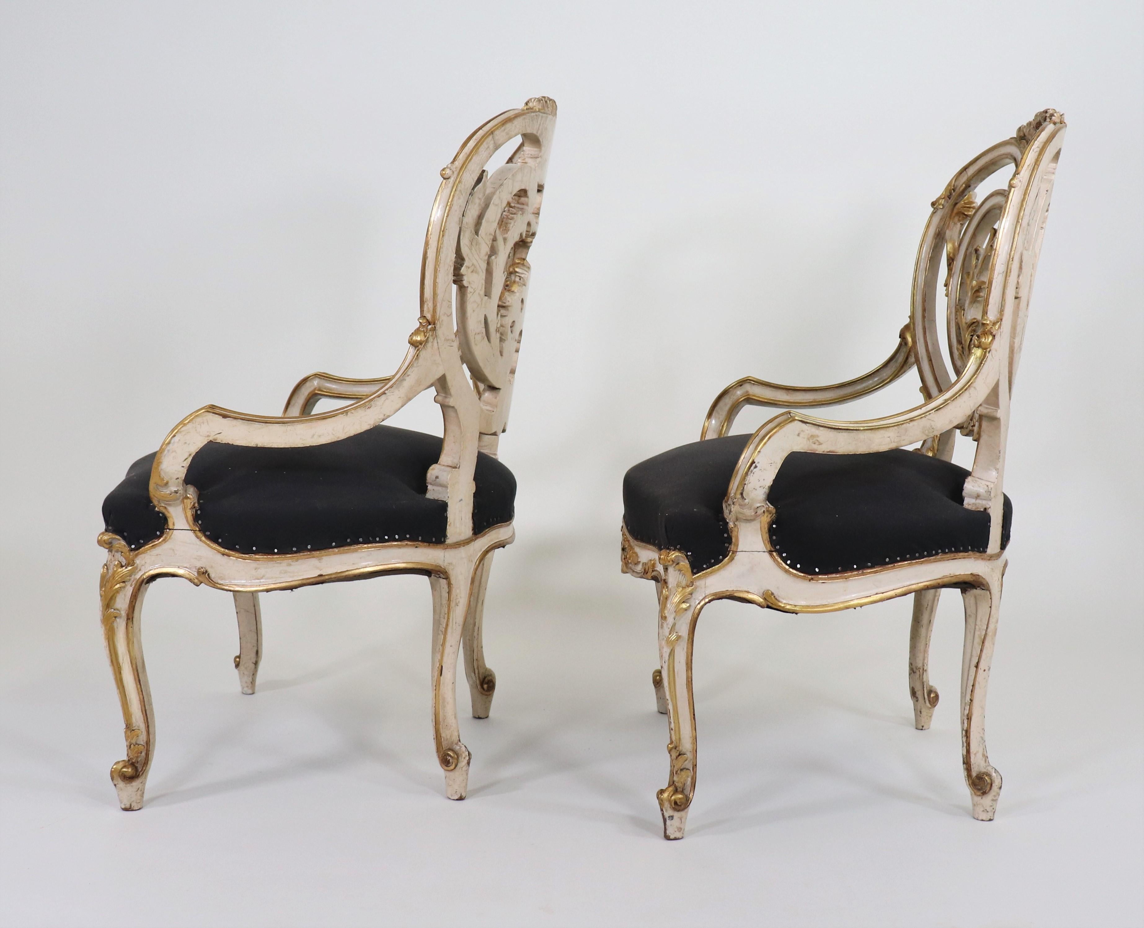 French Pair of Early 19th Century Louis XIV Style Fauteuil Armchairs by Maison Jansen For Sale