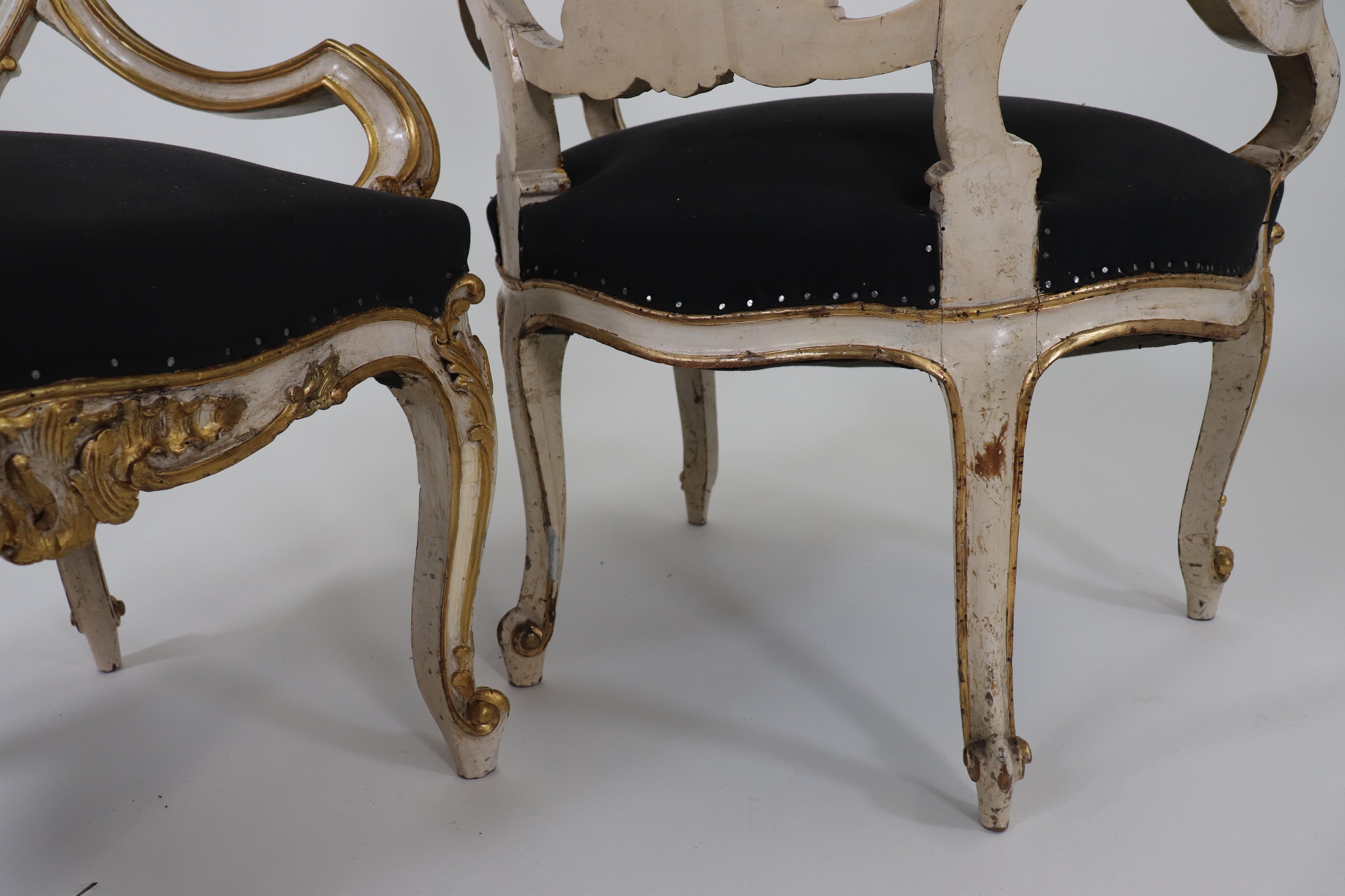 Paire de fauteuils Fauteuil de style Louis XIV du début du 19ème siècle par Maison Jansen en vente 2
